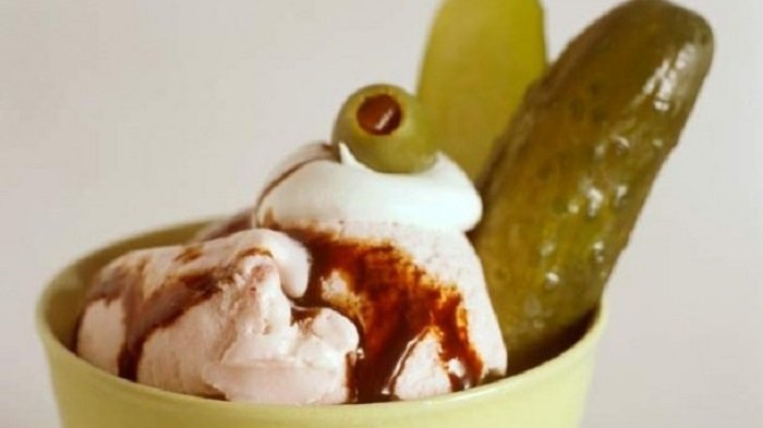 мороженое с огурцом