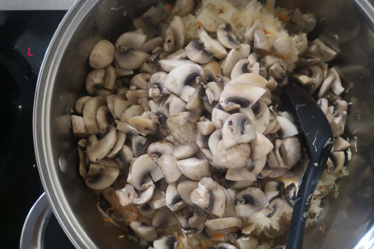 капуста с грибами