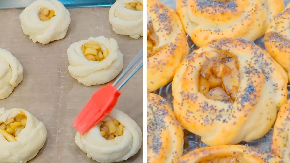 творожные булочки с начинкой