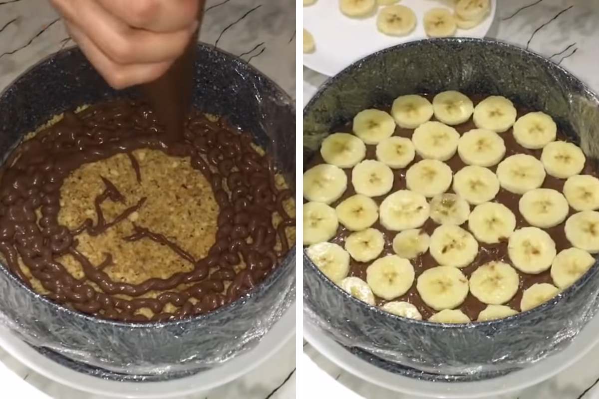 торт с бананами