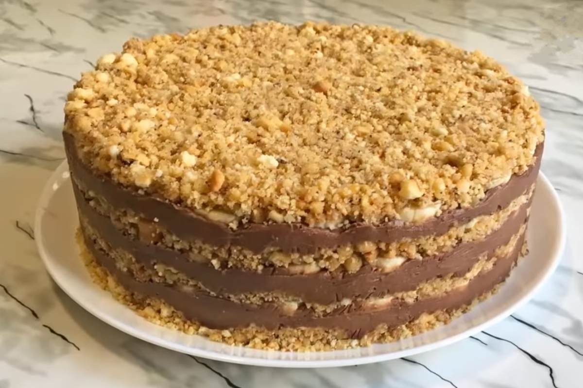 торт с шоколадным заварным кремом