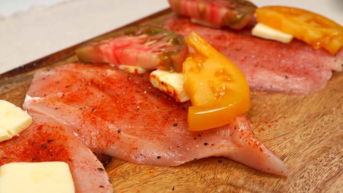 курица с помидорами