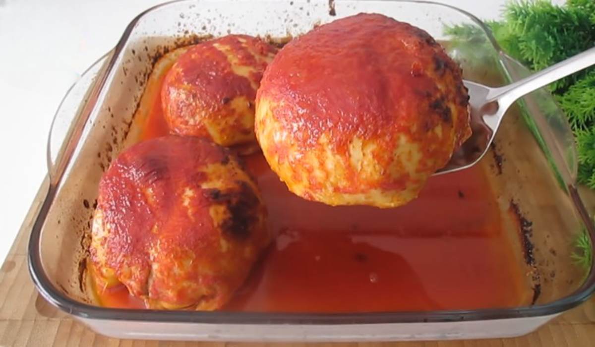 мясные шарики с начинкой