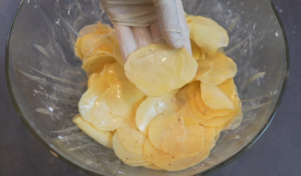 картофель слоями