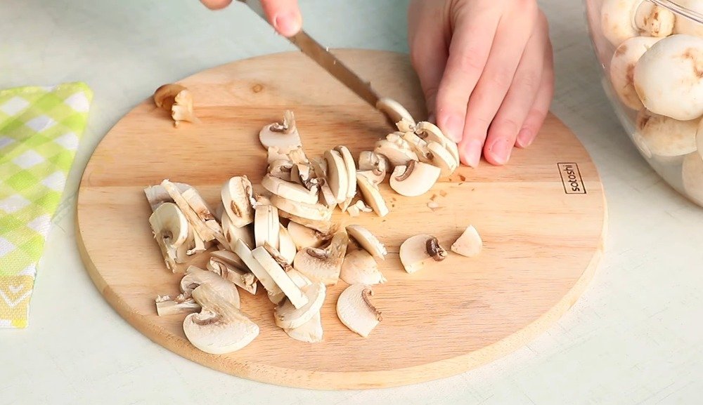 грибы кубиком