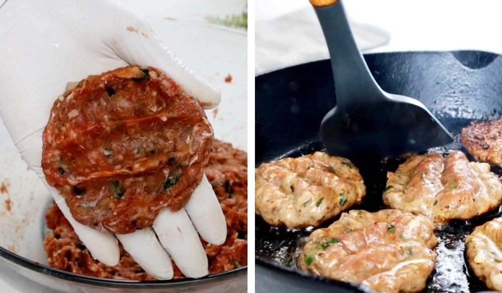 кебаб на сковороде