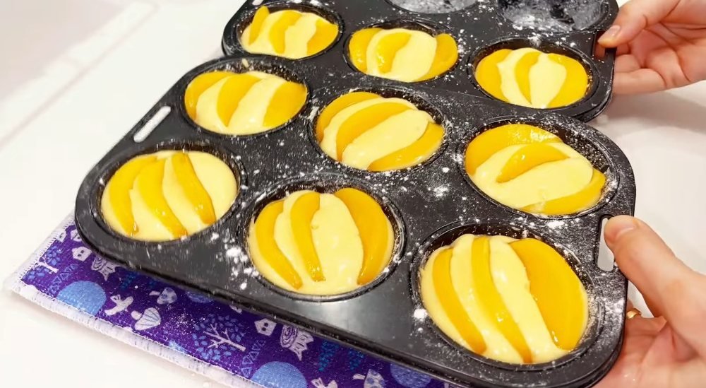 кексы с консервированными персиками рецепт