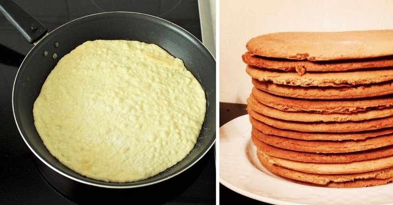 жарка коржей