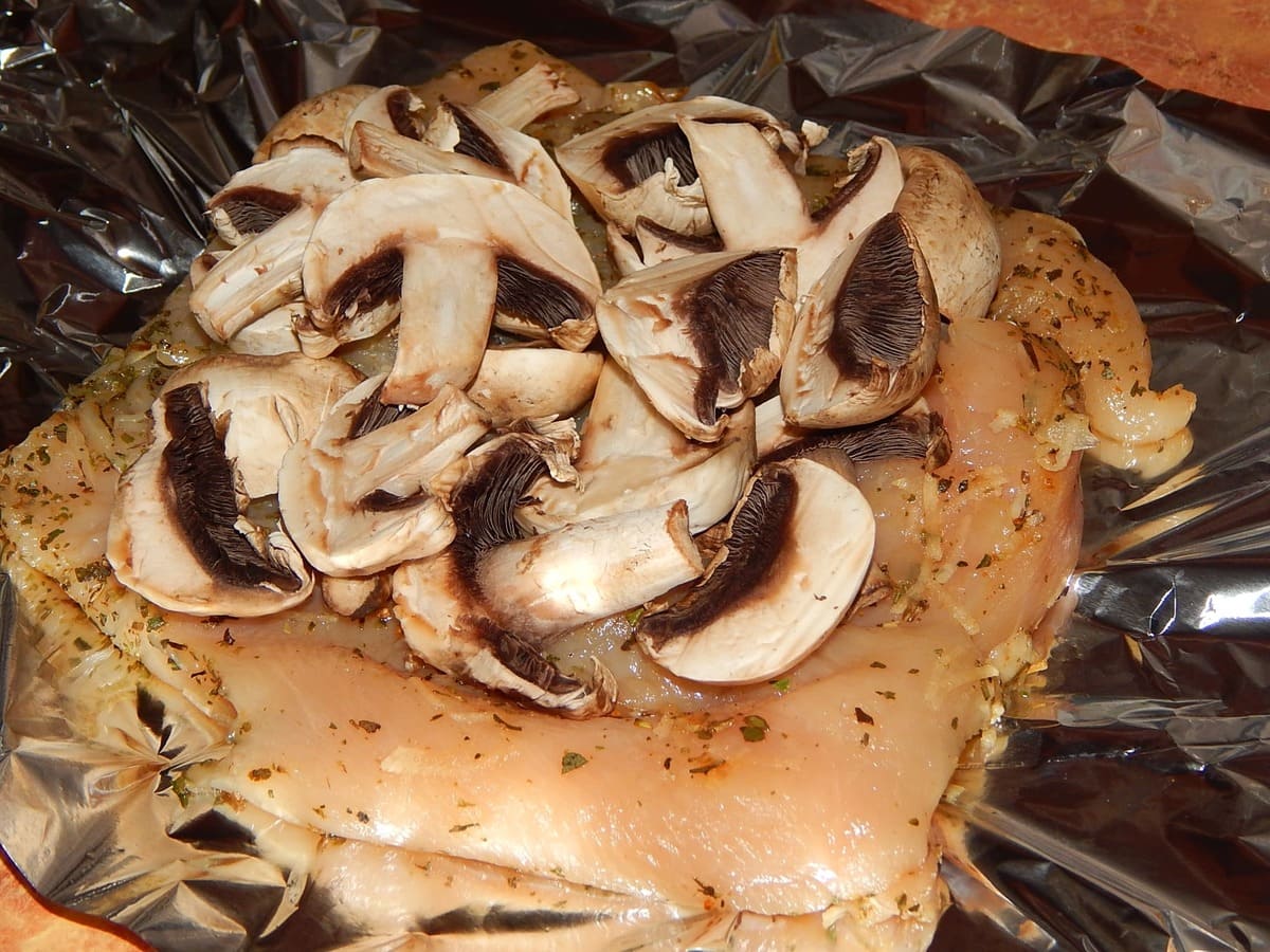 куриное филе с шампиньонами