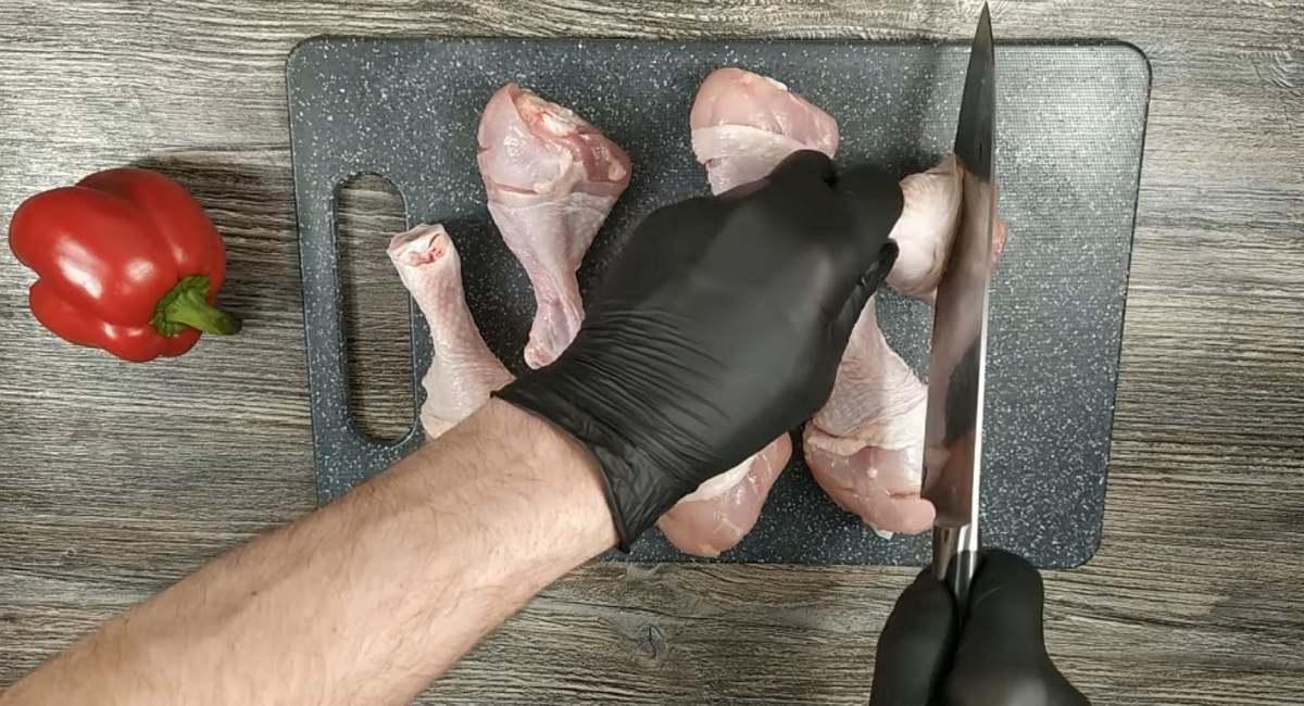 надрезы на курице