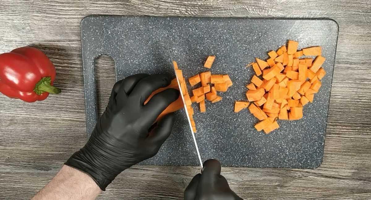 нарезание моркови