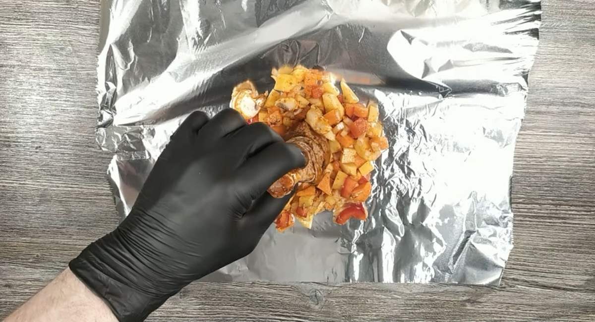 овощи с куриной ножкой