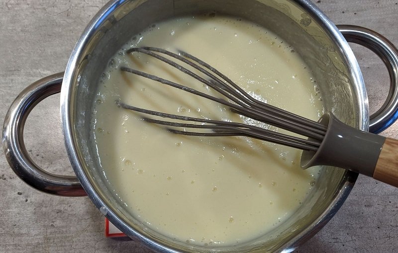 варка крема для торта