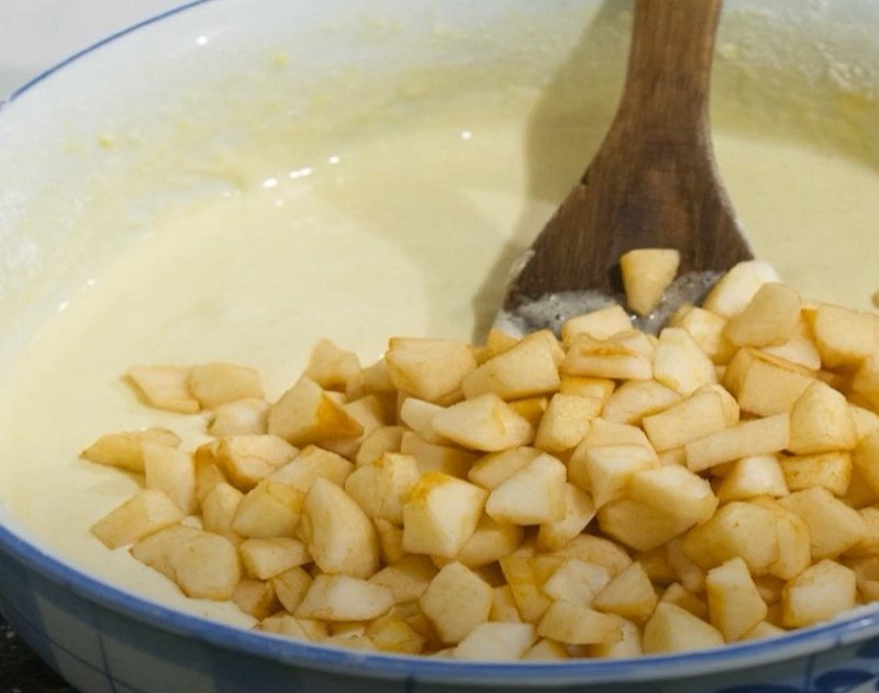 тесто с яблоками