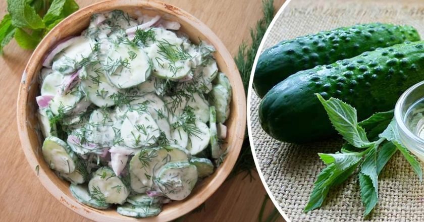 Турецкий огуречный салат: хрустящая и освежающая закуска салаты