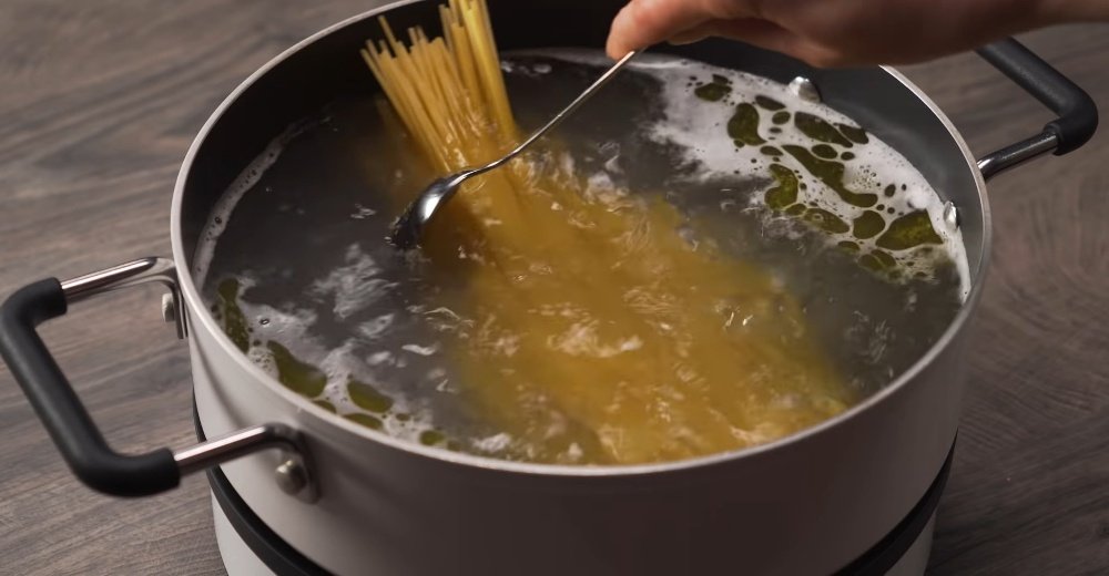 паста с креветками