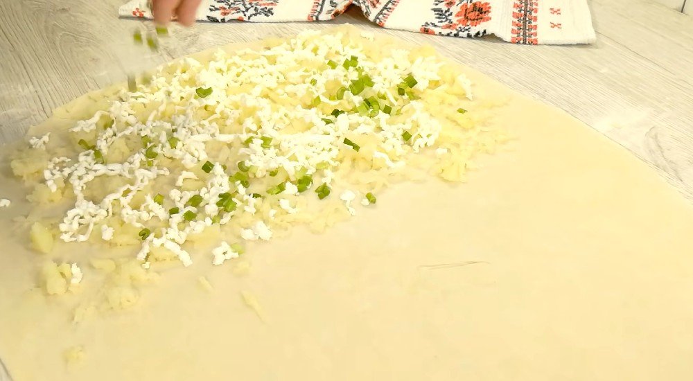 пирог-гармошка с картофелем