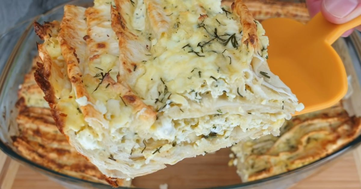 ленивый пирог из лаваша