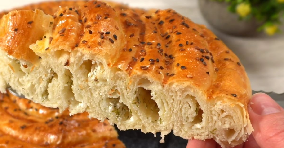 пирог с сыром фета