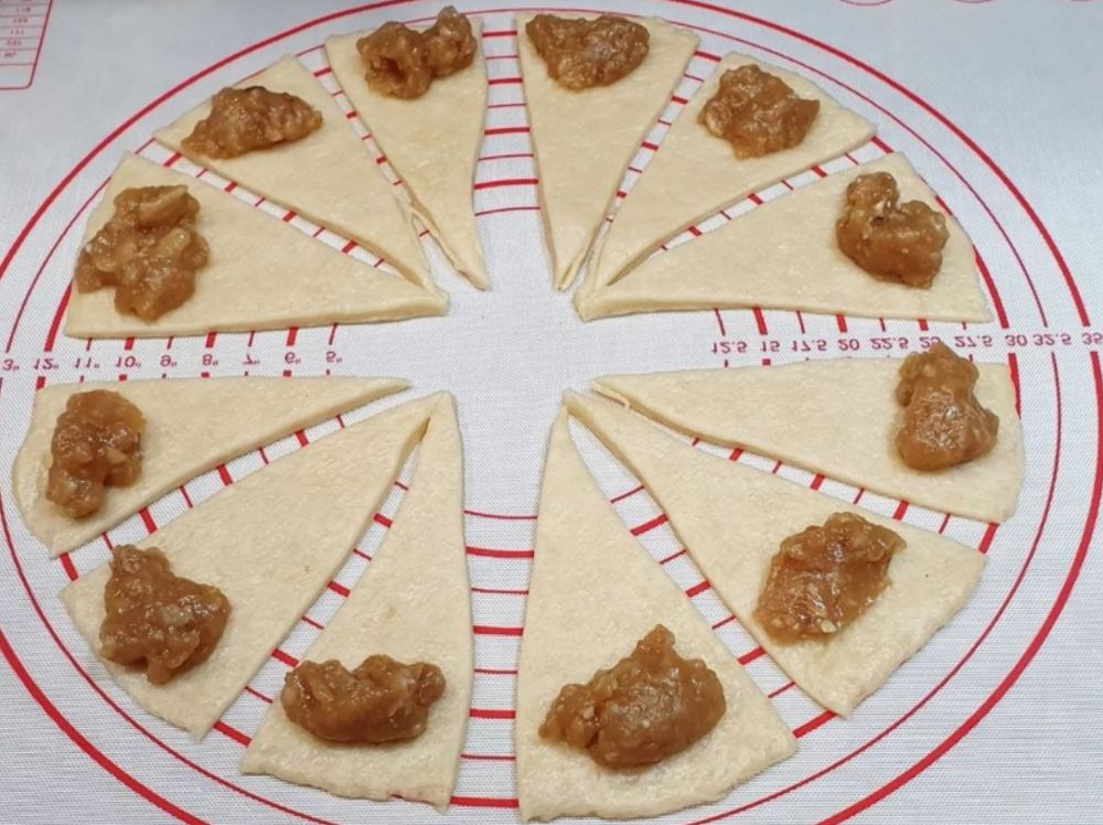 постные рогалики с яблоками рецепт