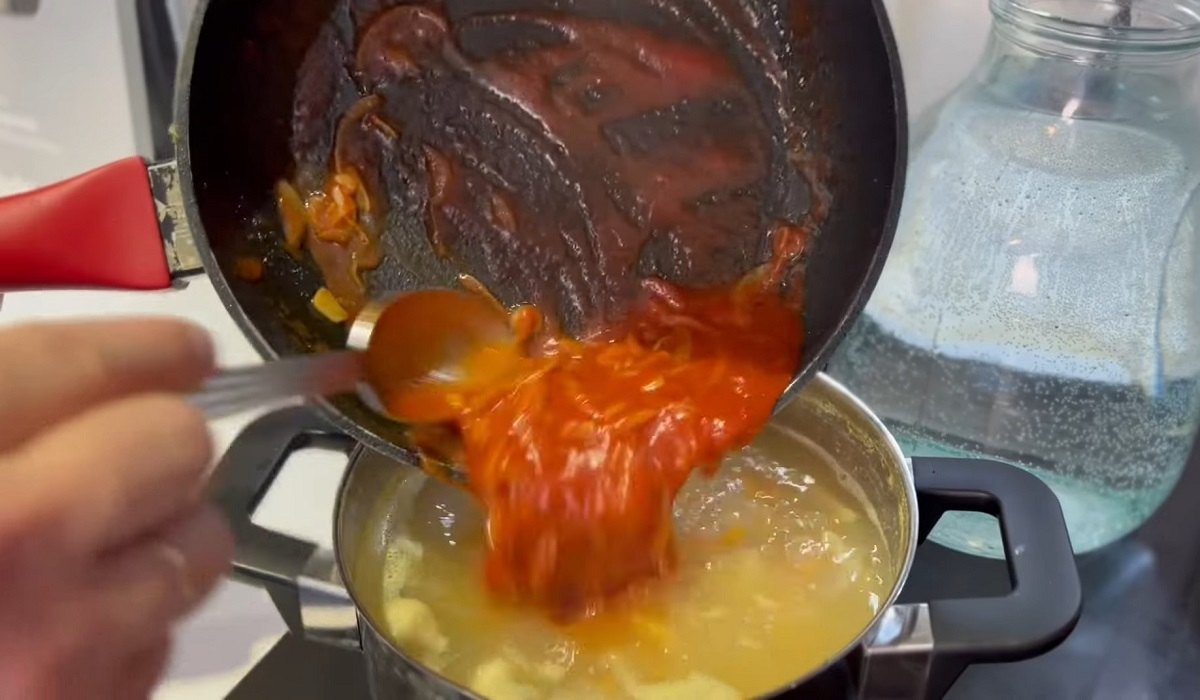 добавление зажарки в суп