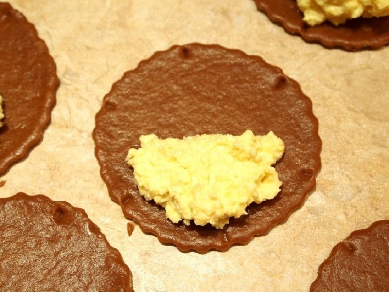 выкладка творожной начинки