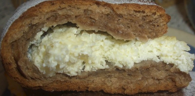 шоколадный сочник в разрезе