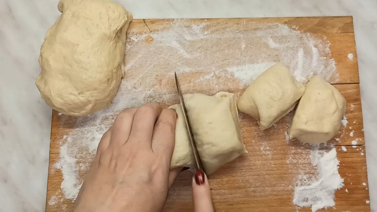 нарезание теста