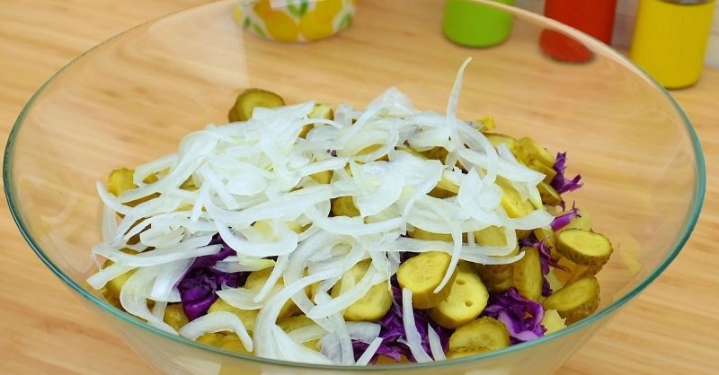 смешивание овощей