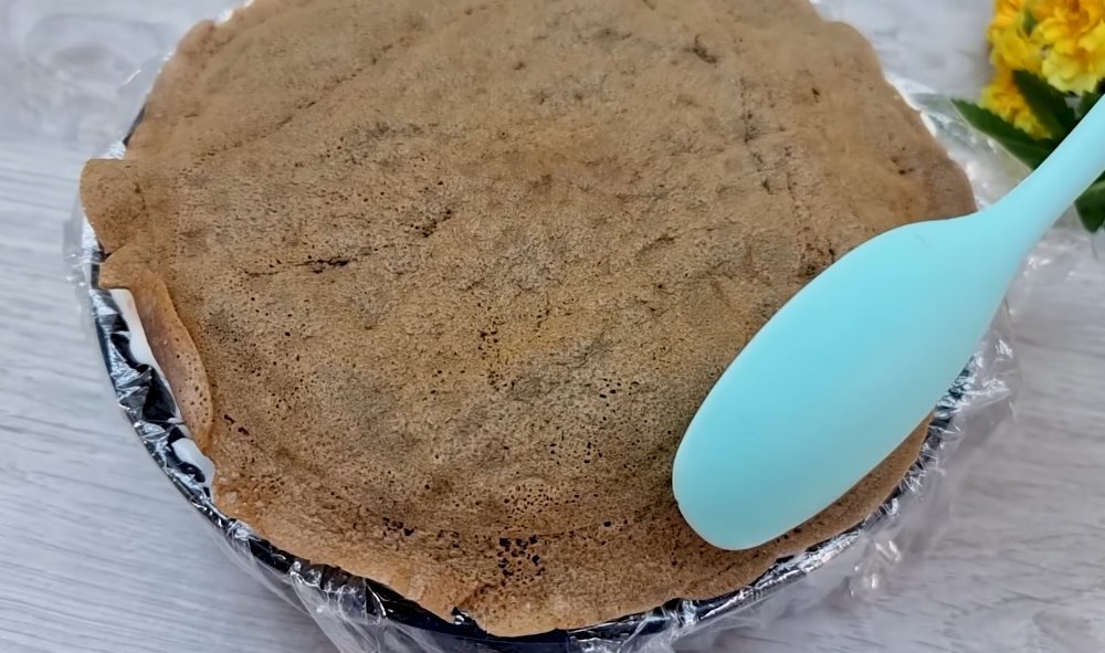 торт из блинов с фруктами