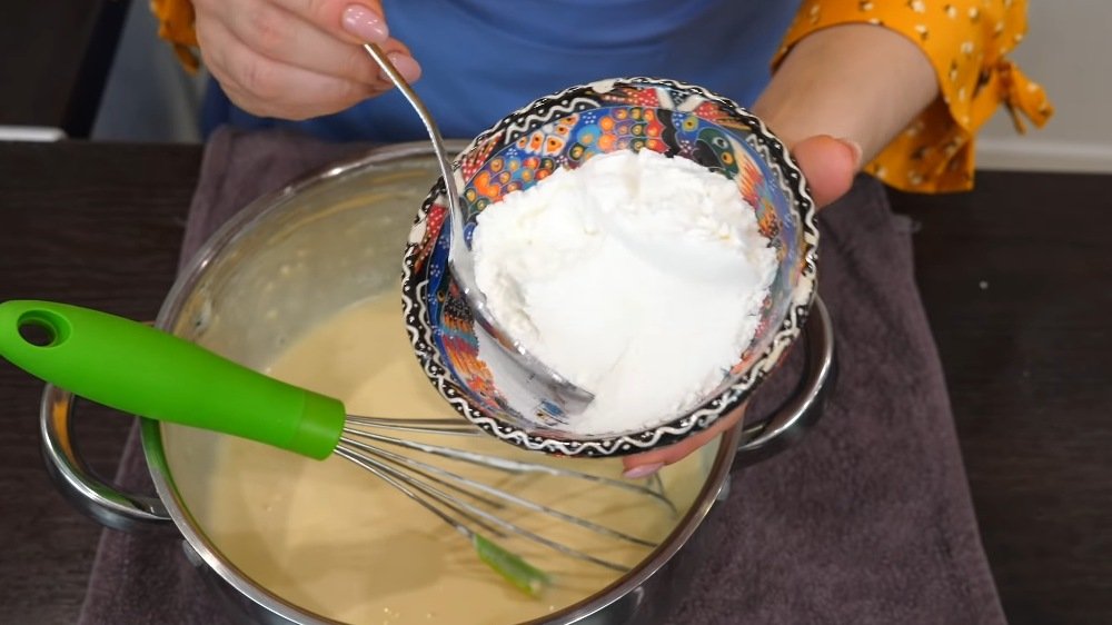 торт «Пломбир» на сковороде