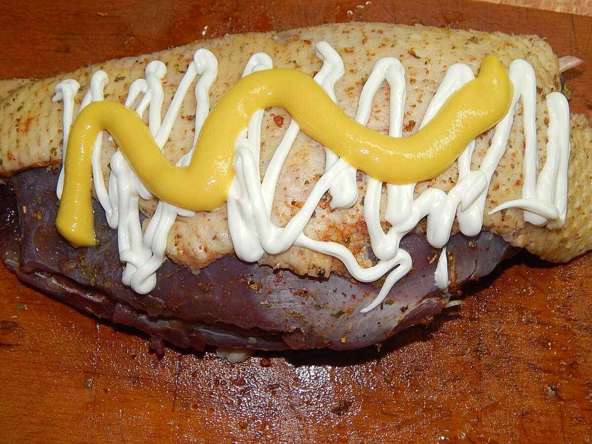 утиное мясо в майонезе