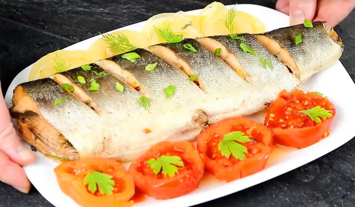 Запеченная горбуша с овощами в фольге рыбные блюда