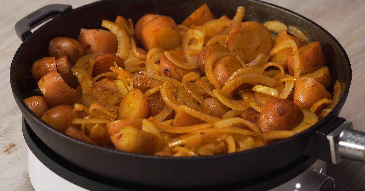 картошка с луком