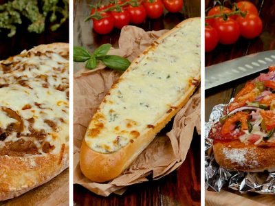 Багет с начинкой, запеченный в духовке