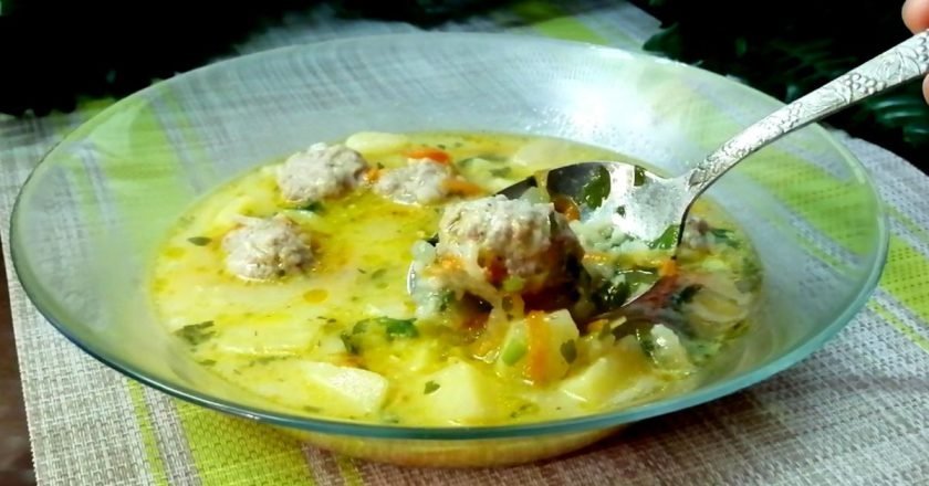 суп с плавленым сыром