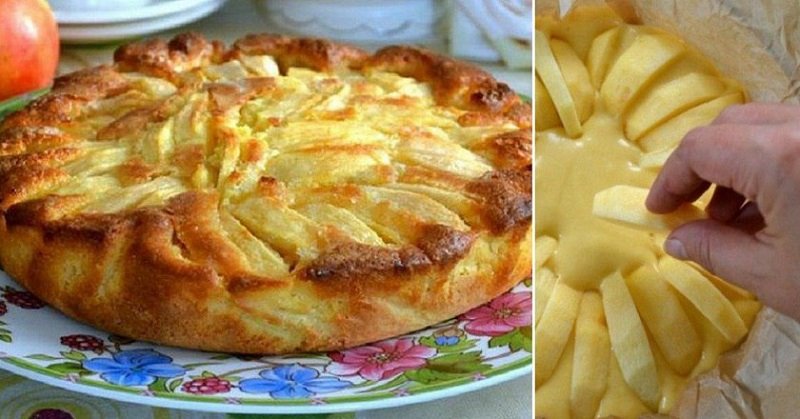 итальянский яблочный пирог снимок