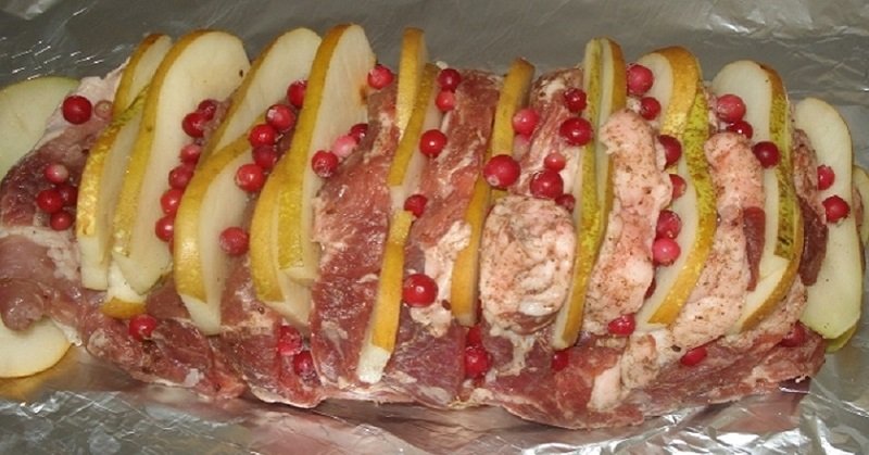 свинина с грушей