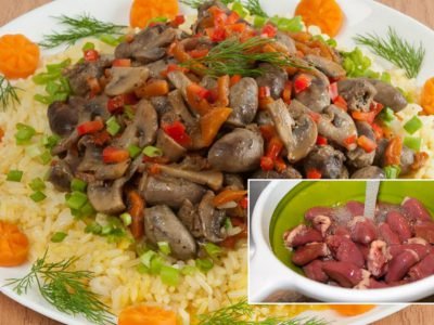 Блюда из куриных сердечек
