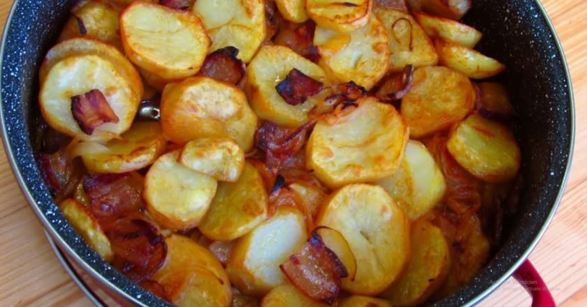 картошка с беконом