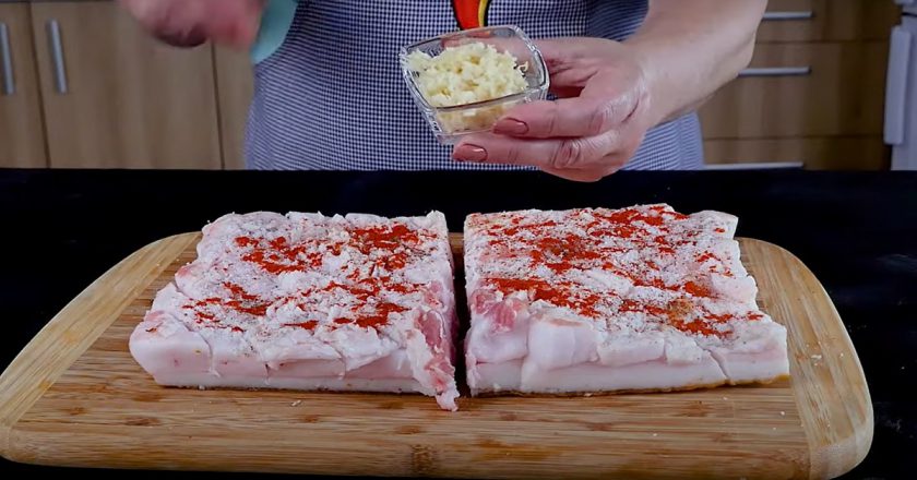 рулет из сала