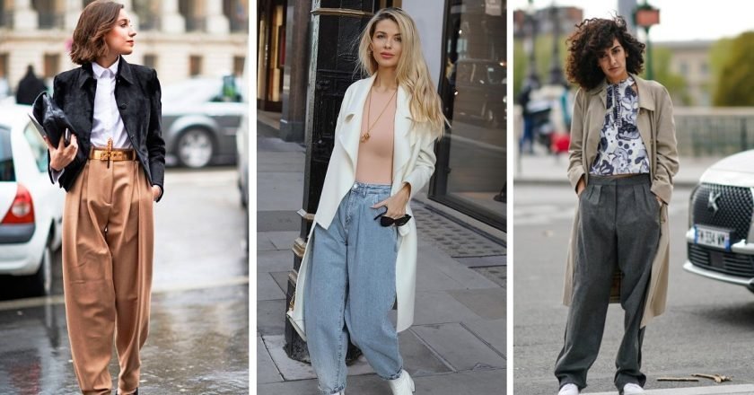 С чем носить трендовые брюки багги