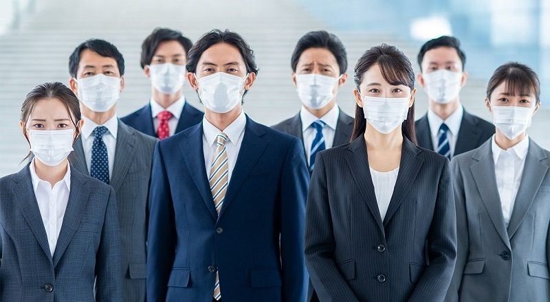 японцы в масках
