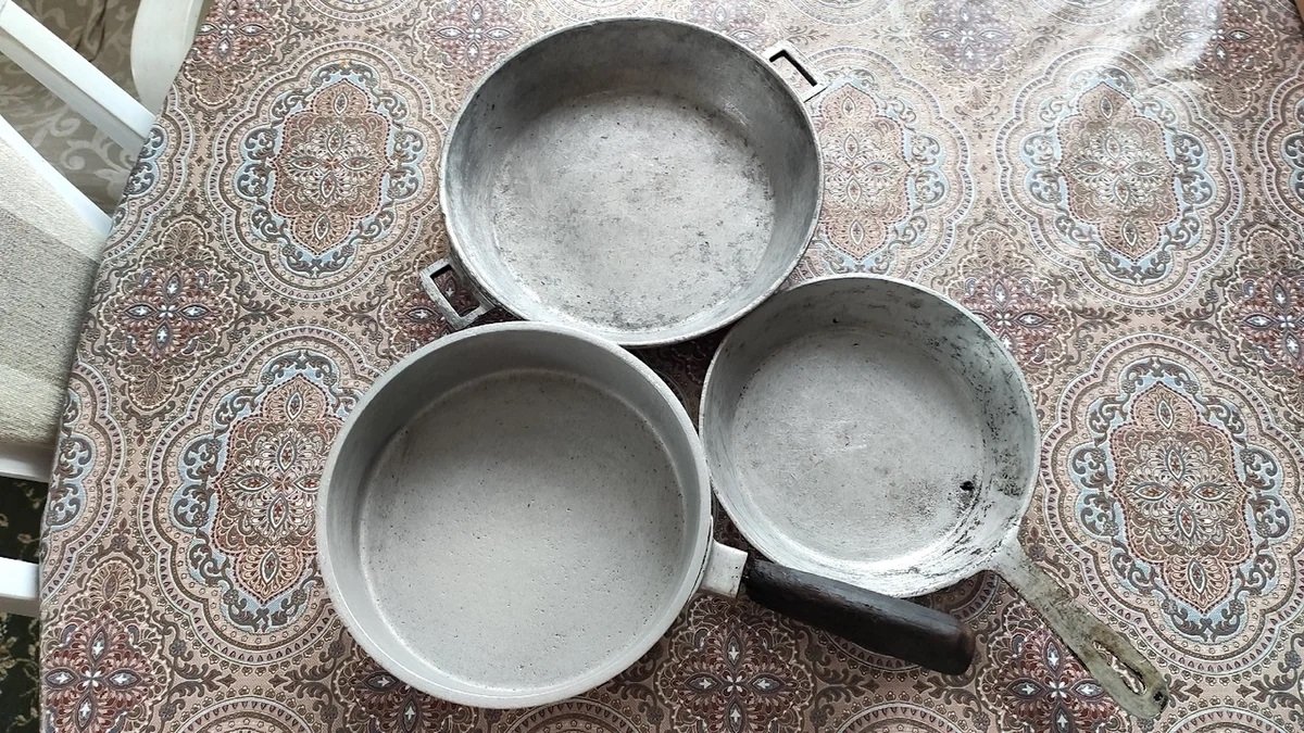 сковороды после второй очистки
