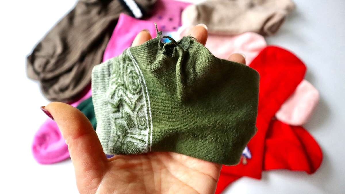 Носки из старого свитера шебби Шик