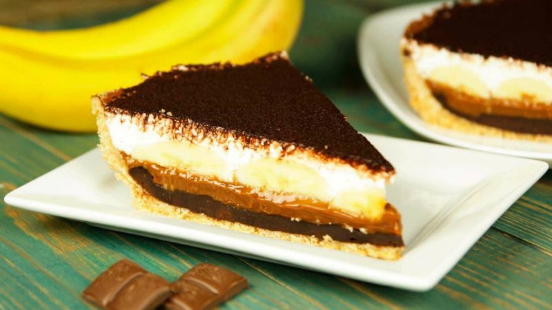 банановый чизкейк с шоколадом