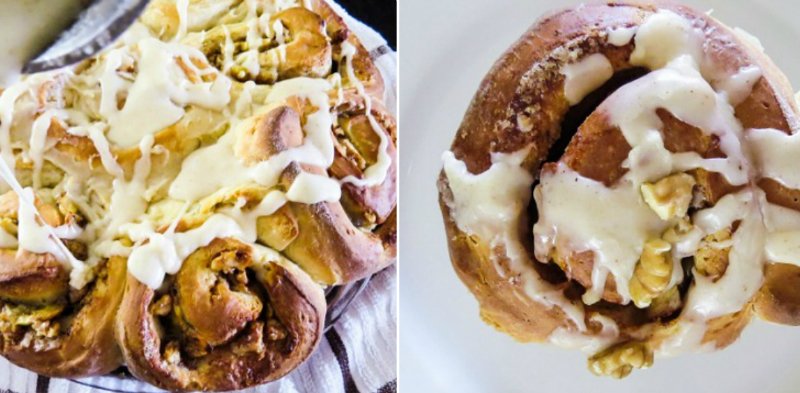 булочки с корицей и бананом