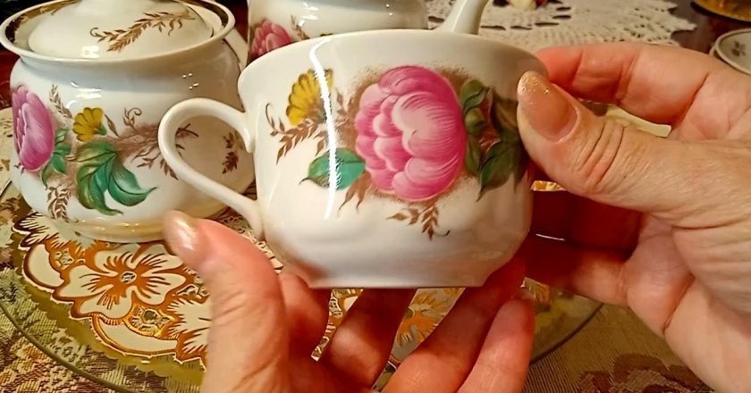 декор из старой посуды