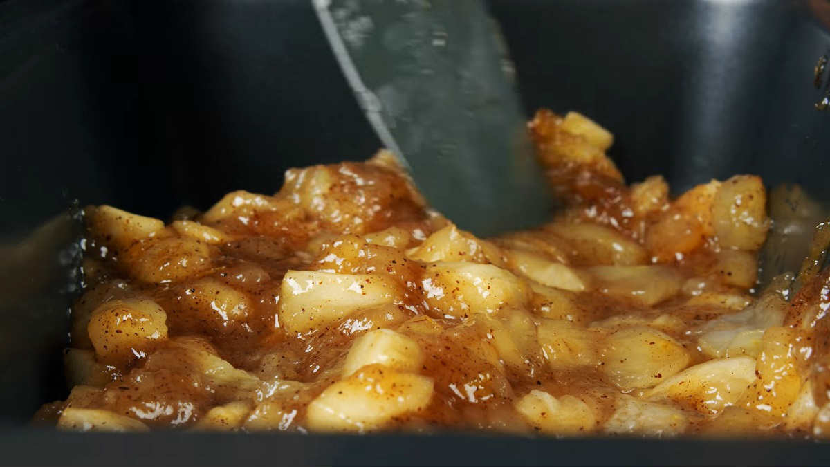 обжаренные яблоки