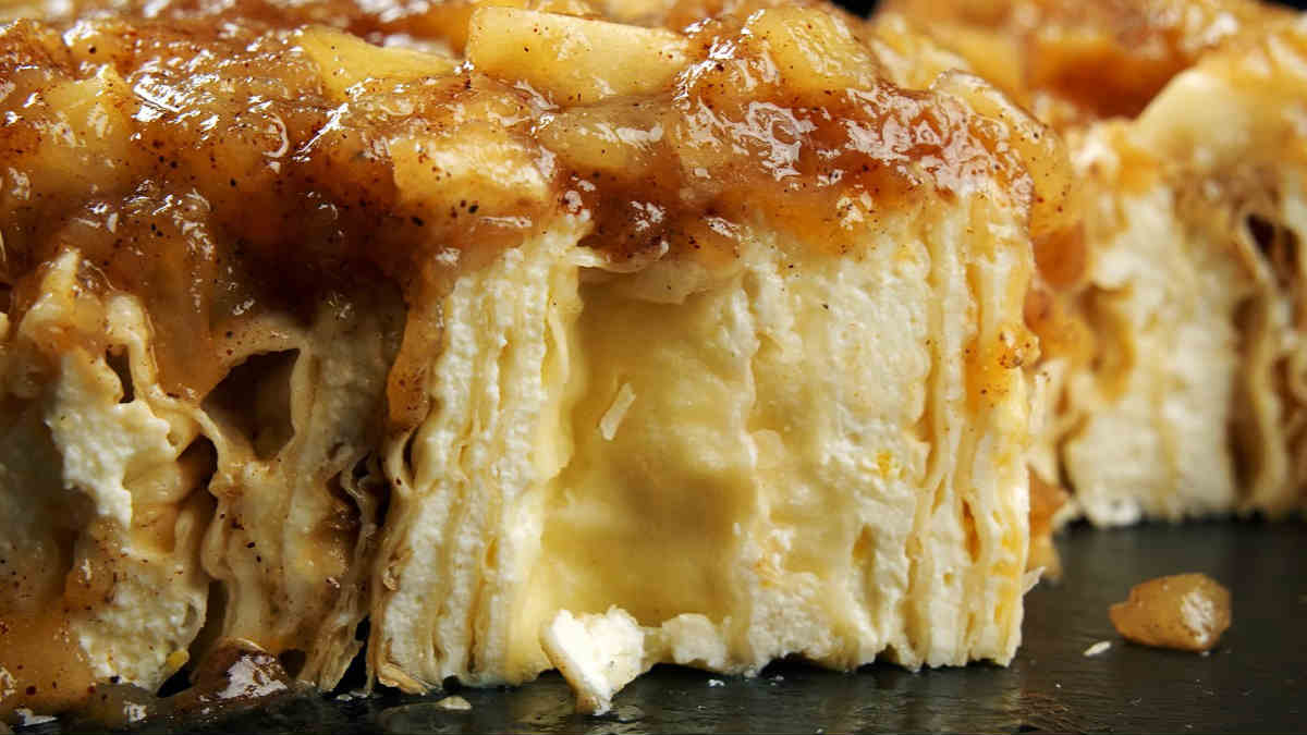 творожно-яблочные роллы